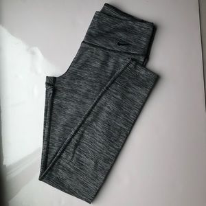 Nike Dri Fit Grey Black Full Length Leggings Small